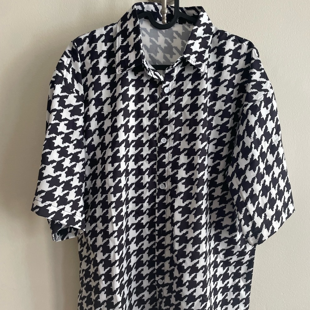 Houndstooth Button Down Shirt